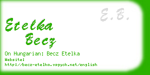 etelka becz business card